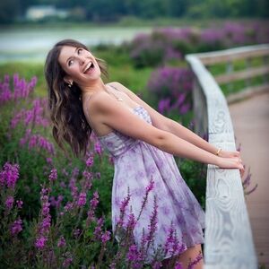Purple Floral Babydoll Dress